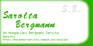 sarolta bergmann business card